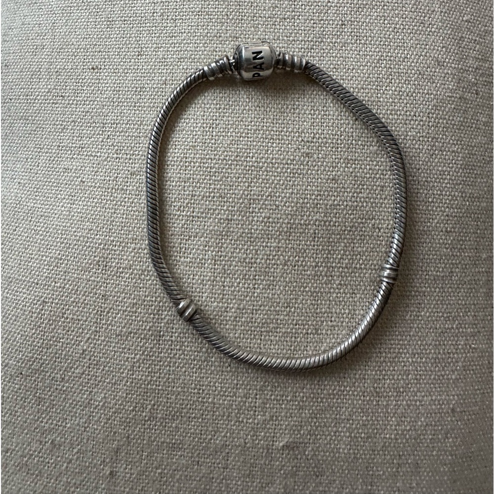 Silver Pandora bracelet with 5 charms